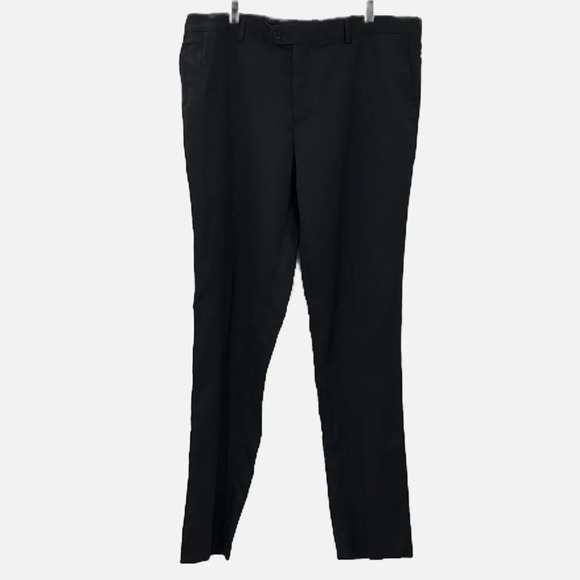 Zanetti Flat Front Dress Pants in Black - NWOT - Size 42L - Picture 1 of 4